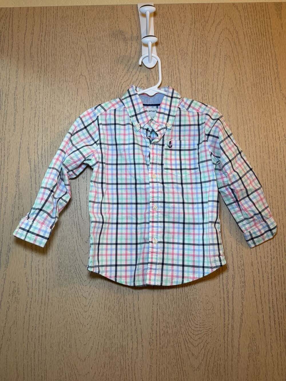 Carter's Baby Boy Multi Color Plaid Long Sleeve Button-Down Shirt Size 24M